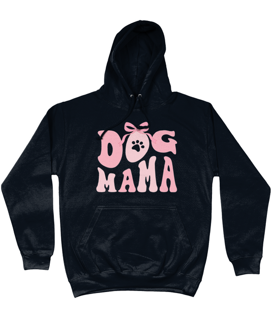 Hoodie hond dog mama roze met strikje en hondenpoot