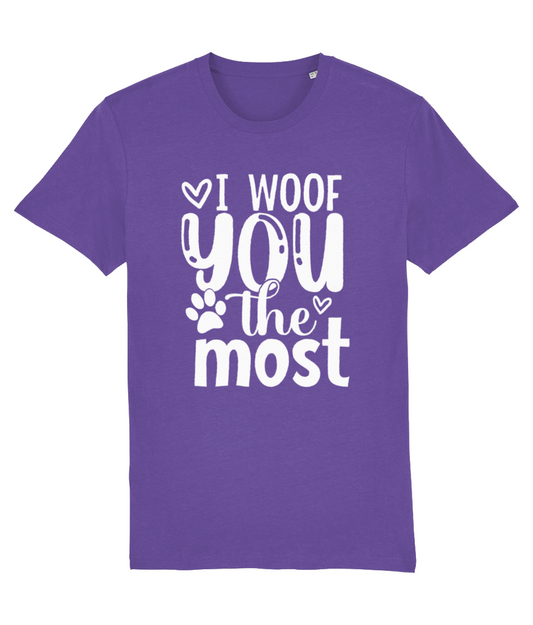 Honden T-shirt I woof you the most (quote hond)