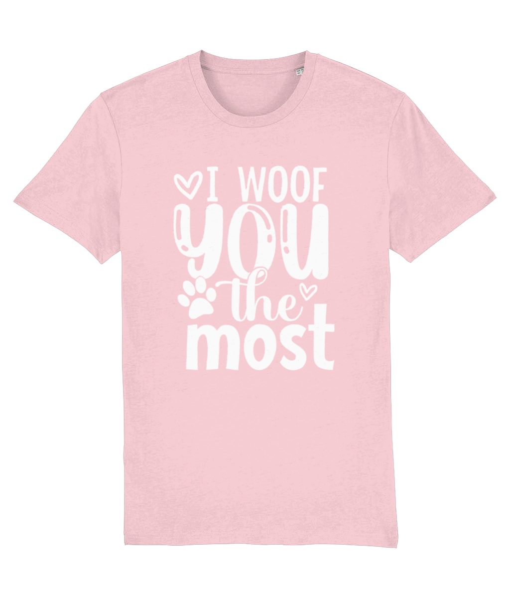 Honden T-shirt I woof you the most (quote hond)