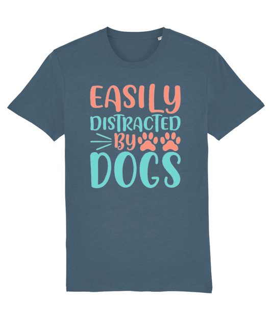 T-Shirt hond met quote honden: easily distracted by dogs